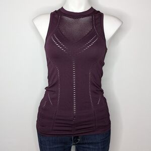 Athleta oxygen purple perforated breathable athletic exercise workout tank XS